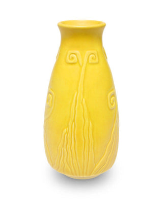 Satin Matte Yellow is an opaque, buttery gold glaze that accentuates textured ware and boasts a classic art deco appearance.