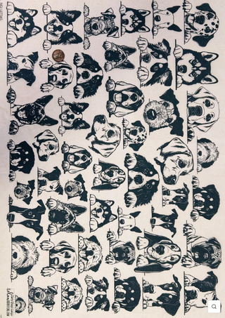 Zany Dogs - Underglaze Transfer Sheet by Elan Pottery