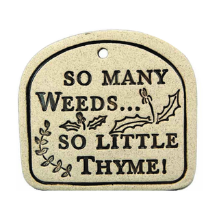 Handcrafted 4x3.5-inch weatherproof stoneware plaques with rustproof 14.5-inch hangers. Handcrafted in Kingston, Ontario at Amaranth Stoneware.