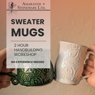 Sweater Mugs: Hand building Workshop