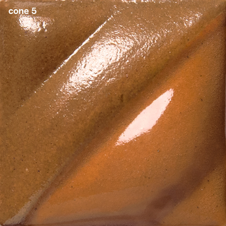 Teddy Bear Velvet Underglaze is a warm tan at cone 05, darkens to russet at cone 5, and lightens at cone 10. Amaranth Stoneware Canada.