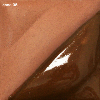 Terra Cotta Velvet Underglaze is a red-brown at cone 05, darkens at cone 5, and becomes deep chocolate at cone 10. Amaranth Stoneware Canada.