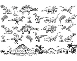 Dinosaurs - Underglaze Transfer