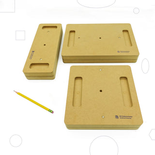Wallie Form with 2" depth for deep casseroles, includes lifting grooves and center hole for spacer (sold separately). Available in 10x14", 10x10", and 5x14". Amaranth Stoneware Canada.
