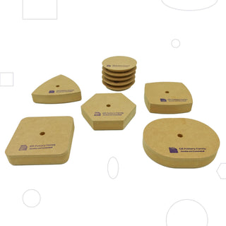 Wood drape molds for dinnerware and platters, durable and reusable fiberboard. No release agent needed, similar timing to plaster. Amaranth Stoneware Canada.