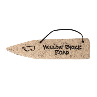 Handcrafted 4x3.5-inch weatherproof stoneware plaques with rustproof 14.5-inch hangers. Handcrafted in Kingston, Ontario at Amaranth Stoneware.