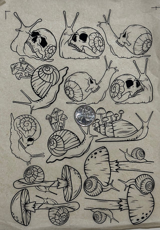 Snails - Underglaze Transfer by Ceramica Transfers