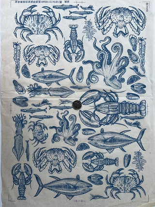 Crustaceans (Blue) - Underglaze Transfer by Ceramica Transfers