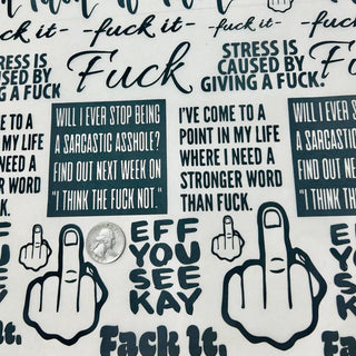 F*ck It - Underglaze Transfer Sheet by Elan Pottery