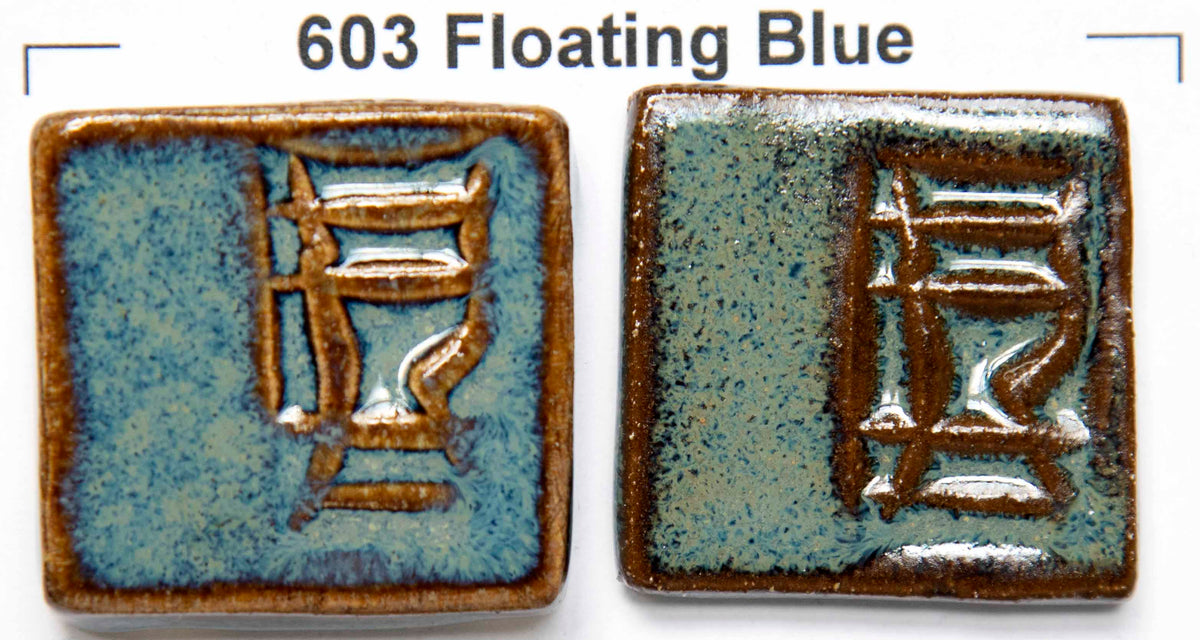 603 Floating Blue Reduction Look Glaze by Opulence - Amaranth Stoneware Canada