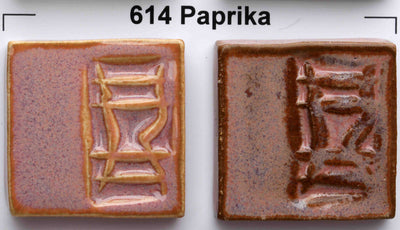 614 Paprika Reduction Look Glaze by Opulence - Amaranth Stoneware Canada