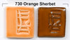 730 Orange Sherbert Satin Matte Glaze by Opulence - Amaranth Stoneware Canada