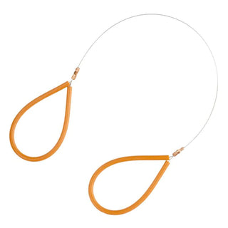 Dirty Girls 7" (18 cm) Thin Cut-Off Wire Tool with secure finger loops. Ideal for controlled slicing. Available in 3.5" and 13" versions. Amaranth Stoneware Canada.