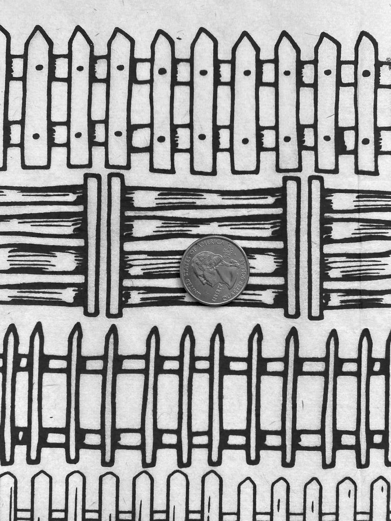 Picket Fence - Underglaze Transfer Sheet by Elan Pottery - Amaranth Stoneware Canada