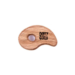 Bean Throwing Rib with ergonomic design and beveled edges for smooth shaping. Made from high-quality wood, ideal for stable surfaces and easy grip. Amaranth Stoneware Canada.