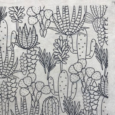 Cacti - Underglaze Transfer Sheet by Elan Pottery - Amaranth Stoneware Canada