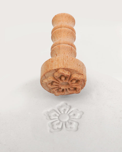 Cherry Flower - Clay Texture Stamp - Amaranth Stoneware Canada