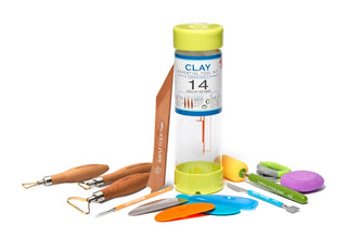 Clay Essential Tool Kit (14 pieces) – Perfect for a thrower! Level up your pottery tools with this essential kit, designed for those ready to take their throwing to the next level. Amaranth Stoneware Canada.