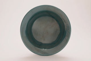 Aqua is an opaque, glossy blue-green glaze that breaks over texture. Amaranth Stoneware Canada.