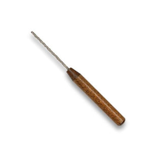 Tungsten Carbide-coated steel rod for enlarging holes or cutting through tough surfaces like glaze and bisque. 6" long. Amaranth Stoneware Canada.