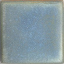 A runny pale blue glaze with icy blue crystals, especially when slow-cooled. Beautiful but requires care. Amaranth Stoneware Canada.