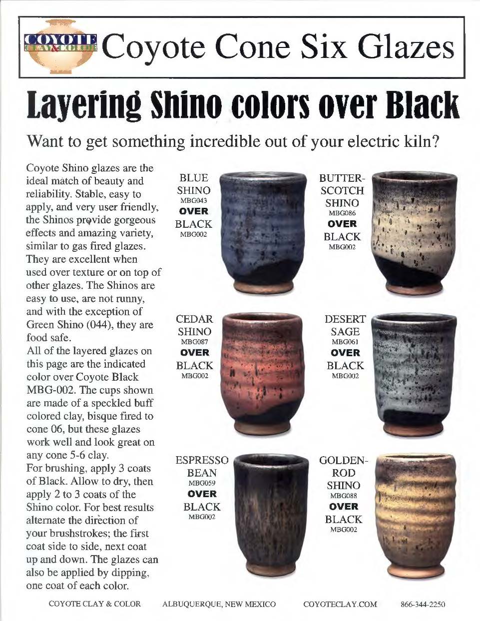 Coyote's Shino Layering Brochure PDF - Amaranth Stoneware Canada