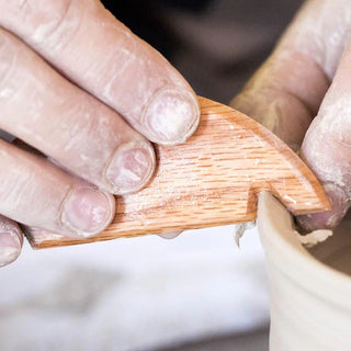 Dirty Girls Lip Service Rib shapes lips and cleans galleries with angled notches and a sharp 90° corner. Amaranth Stoneware Canada.