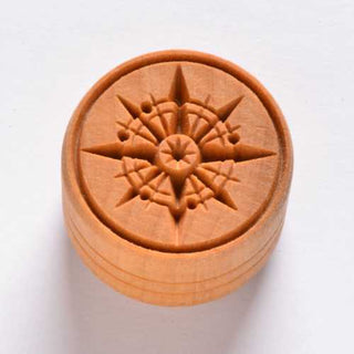 SCL compass Stamps, 4 cm, perfect for patterns on clay, fondant, or dough. Versatile and easy to use. Amaranth Stoneware Canada.