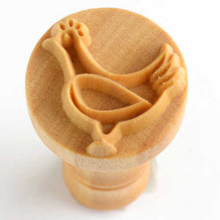 MKM Scm Pottery Stamp, 1 inch (2.5 cm) in diameter, for detailed clay designs. Chicken stamp. Browse MKM’s site or request your favorite. Amaranth Stoneware Canada.