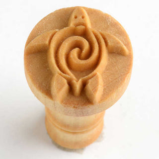 MKM Scm Pottery Stamp, 1 inch (2.5 cm) in diameter, for detailed clay designs. Turtle stamp. Browse MKM’s site or request your favorite. Amaranth Stoneware Canada.