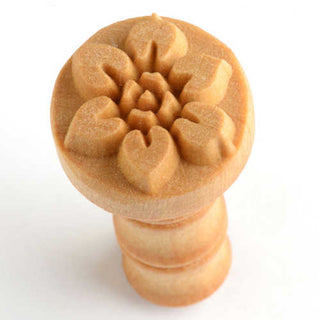 MKM Scm Pottery Stamp, 1 inch (2.5 cm) in diameter, for detailed clay designs. Flower stamp. Browse MKM’s site or request your favorite. Amaranth Stoneware Canada.