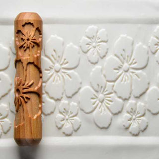 MKM hibiscus flower design Rollers for pottery, available in-store or by request. Browse MKM’s site and let us know your choice. Amaranth Stoneware Canada.