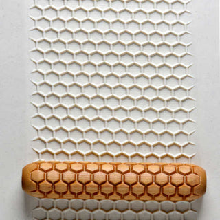 MKM honeycomb design Rollers for pottery, available in-store or by request. Browse MKM’s site and let us know your choice. Amaranth Stoneware Canada.