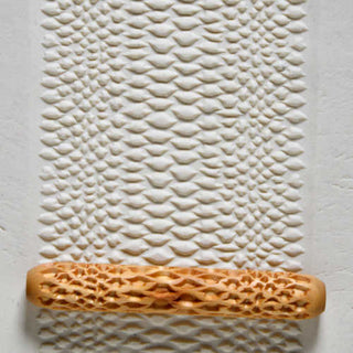 MKM Rollers (10 cm) are versatile decorating tools for pottery, available in-store or by special order from the MKM website. Amaranth Stoneware Canada.