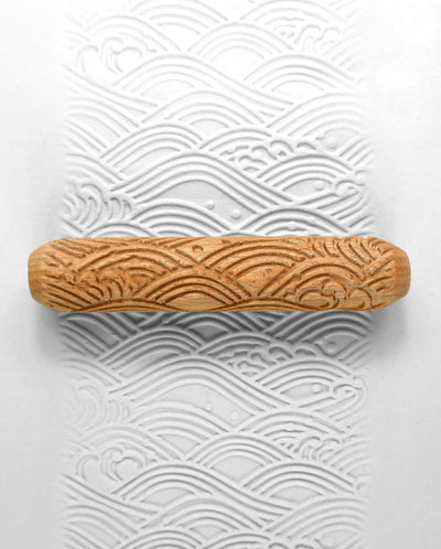 Ocean Ripple - Clay Texture Roller - Amaranth Stoneware Canada
