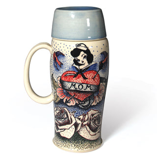 Designer Liner is clay-based and pigmented, perfect for fine detail with lines, dots, and letters. Amaranth Stoneware Canada.