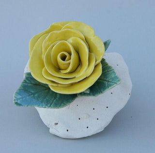 Buttercup glaze, bright cheerful yellow, ideal for accents and contrasts. Amaranth Stoneware Canada.