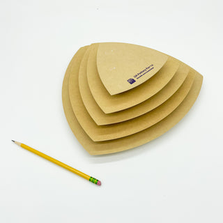  Includes 11", 9.5", 8", 6.5", and 5" pieces. Pencil for scale, not included. Ships in March. Amaranth Stoneware Canada.