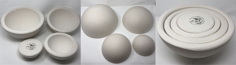 Plaster Half Dome/ Spherical Nesting Set - 4pcs - Amaranth Stoneware Canada