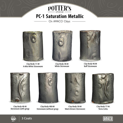 PC-01 Saturation Metallic Glaze by Amaco - Amaranth Stoneware Canada