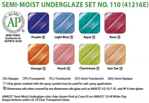 Smugs Semi-Moist Underglaze Set #110 by Amaco - Amaranth Stoneware Canada