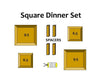 Square Dinner Set Wood Drape Mold by GR Pottery Forms